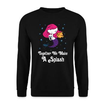 Together We Make A Splash - Unisex Sweatshirt - black - Front - Alina (178cm) & Michal (187cm)