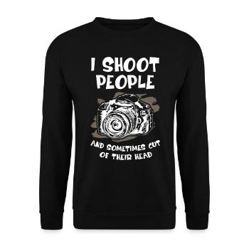 Je photographie des gens - Sweat-shirt Unisexe - noir - Devant - Alina (178cm) & Michal (187cm)