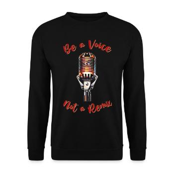My Voice - Unisex Sweatshirt - black - Front - Alina (178cm) & Michal (187cm)