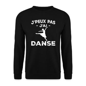 Je Peux Pas J'ai Danse - Femme Cadeau - Sweat-shirt Unisexe - noir - Devant - Alina (178cm) & Michal (187cm)