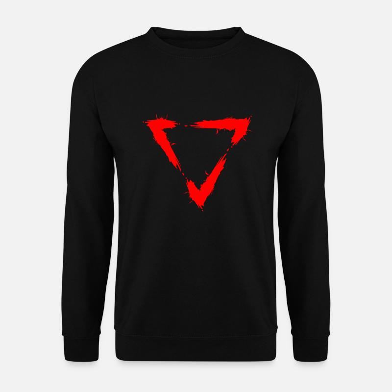 Dreieck Symbol Rot - Unisex Pullover - Schwarz