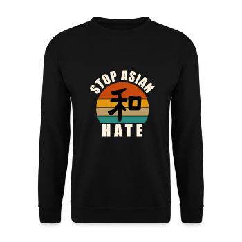 Arrêter la haine asiatique - Sweat-shirt Unisexe - noir - Devant - Alina (178cm) & Michal (187cm)
