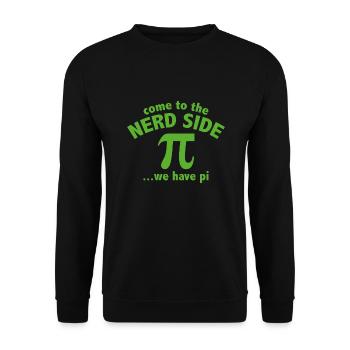 Kommen Sie zur Nerd-Seite... Wir haben Pi - Unisex Pullover - Schwarz - Vorne - Alina (178cm) & Michal (187cm)