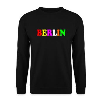 Berlin - Unisex Pullover - Schwarz - Vorne - Alina (178cm) & Michal (187cm)
