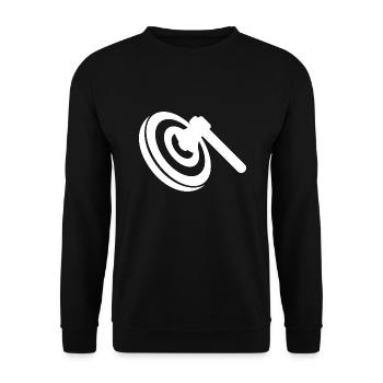 Axt Werfen Volltreffer Ziel Beil Tomahawk - Unisex Pullover - Schwarz - Vorne - Alina (178cm) & Michal (187cm)
