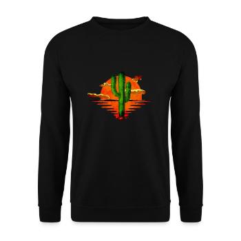 Kaktus - Unisex Pullover - Schwarz - Vorne - Alina (178cm) & Michal (187cm)