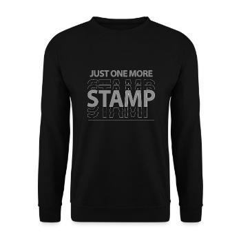 Stamp collecting - Unisex Sweatshirt - black - Front - Alina (178cm) & Michal (187cm)