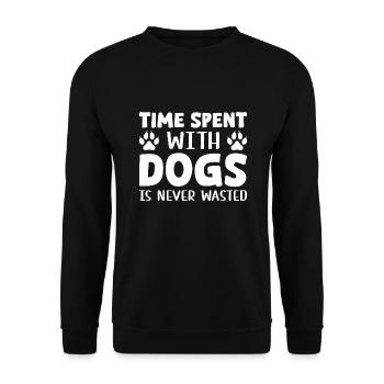 Temps passé avec les chiens - Sweat-shirt Unisexe - noir - Devant - Alina (178cm) & Michal (187cm)