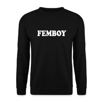 Femboy - Unisex Pullover - Schwarz - Vorne - Alina (178cm) & Michal (187cm)