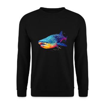 Requin-baleine - Sweat-shirt Unisexe - noir - Devant - Alina (178cm) & Michal (187cm)