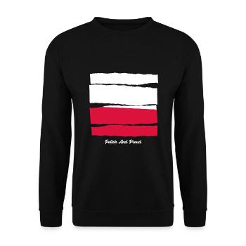 Pole und Stolz Polen - Unisex Pullover - Schwarz - Vorne - Alina (178cm) & Michal (187cm)