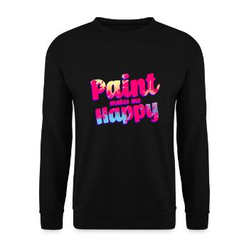 Paint Makes Me Happy - Unisex Sweatshirt - black - Front - Alina (178cm) & Michal (187cm)