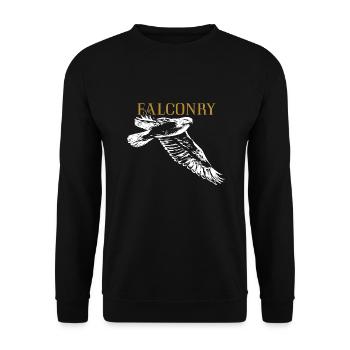 Peregrine falcon silhouette for falconers and falconers - Unisex Sweatshirt - black - Front - Alina (178cm) & Michal (187cm)