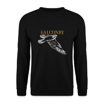 Falconry Peregrine Falcon - Unisex Sweatshirt - black - Front - Alina (178cm) & Michal (187cm)