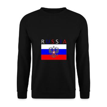 Drapeau de la Russie - art design - Sweat-shirt Unisexe - noir - Devant - Alina (178cm) & Michal (187cm)