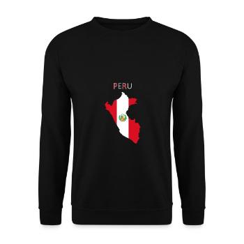 Peru flag - art design - Unisex Sweatshirt - black - Front - Alina (178cm) & Michal (187cm)