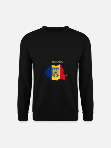 Romania flag - art design - Unisex Sweatshirt - black