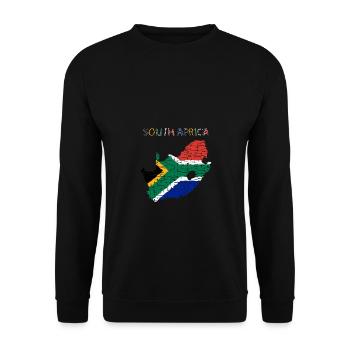 South Africa - Art Design - Unisex Sweatshirt - black - Front - Alina (178cm) & Michal (187cm)