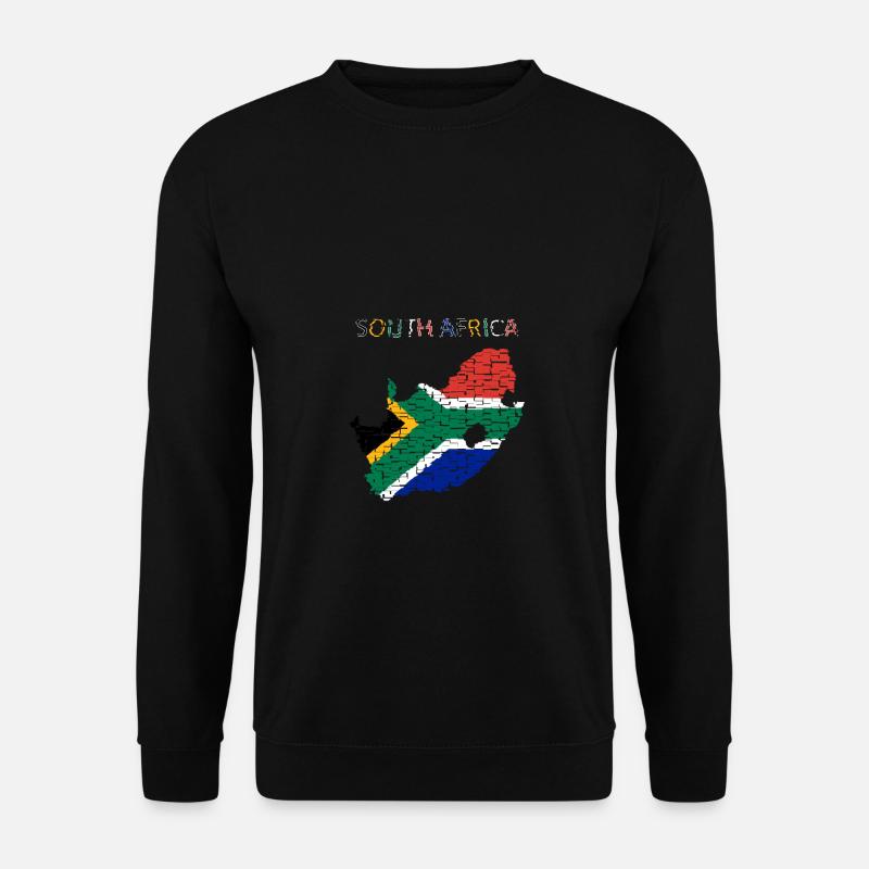 Südafrika - Kunstdesign - Unisex Pullover - Schwarz