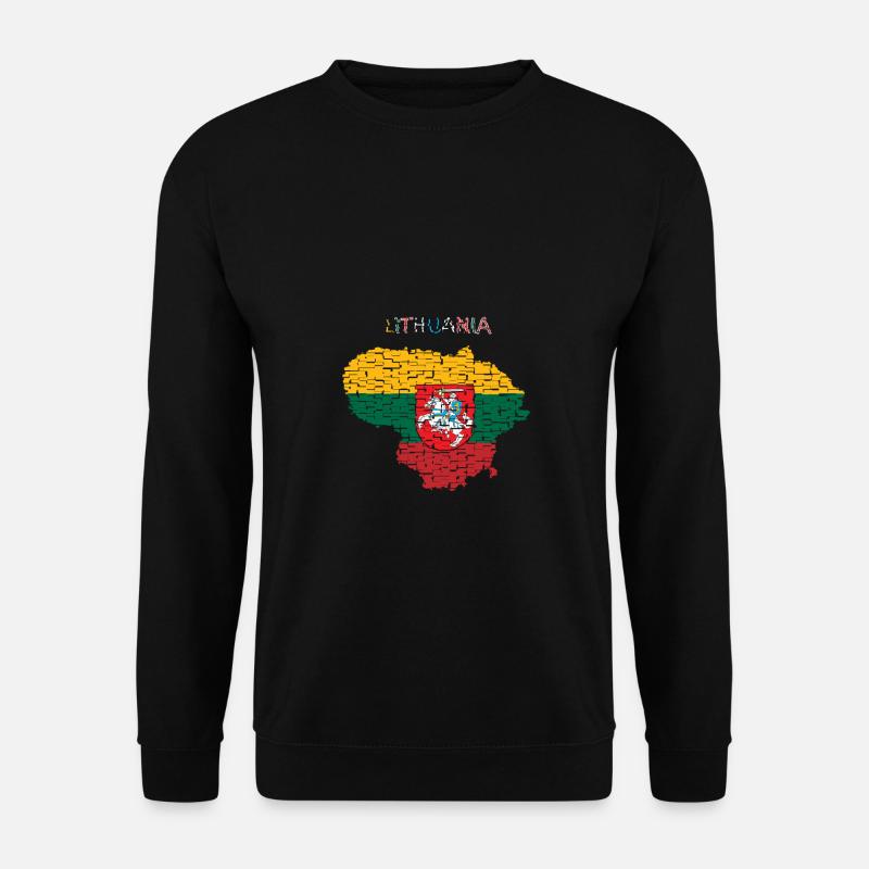 Litauen Flagge - Kunstdesign - Unisex Pullover - Schwarz