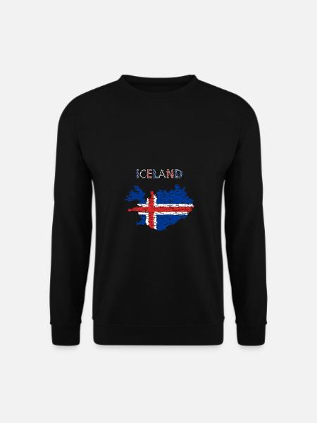 Drapeau de l'Islande - Art Design - Sweat-shirt Unisexe - noir
