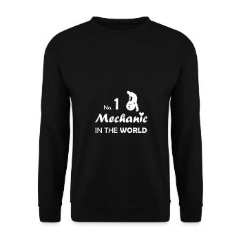 No.1 Mechanic in the World - Best Mechanic - Unisex Sweatshirt - black - Front - Alina (178cm) & Michal (187cm)