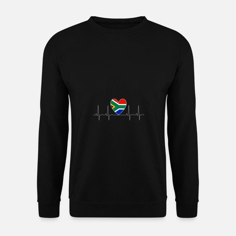 Heartbeat Südafrika Herz Herzschlag - Unisex Pullover - Schwarz