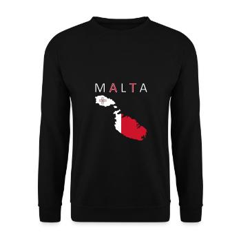 Malte Carte drapeau Gozo Comino - Sweat-shirt Unisexe - noir - Devant - Alina (178cm) & Michal (187cm)