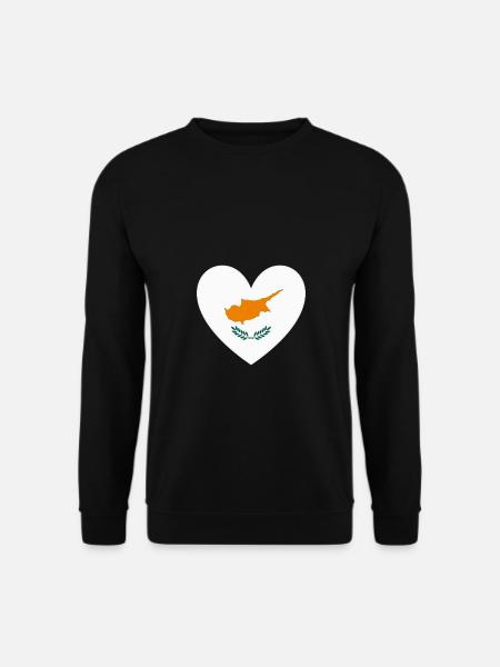 Zypern Flagge Herz - Unisex Pullover - Schwarz