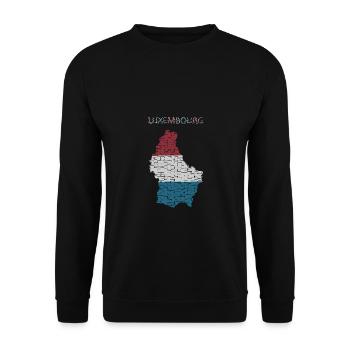 Luxembourg Map Flag - Unisex Sweatshirt - black - Front - Alina (178cm) & Michal (187cm)