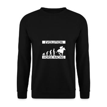 Evolution Riding Horse Racing Jockey Horse Racing - Unisex Sweatshirt - black - Front - Alina (178cm) & Michal (187cm)