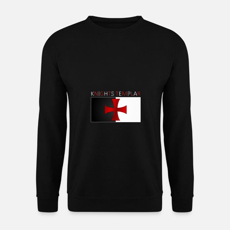 Knights Templar Knights Templar Cross Banner - Unisex Sweatshirt - black