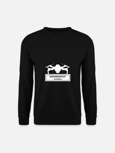 Drohnenpilot im Einsatz Lustiges Design Hobby - Unisex Pullover - Schwarz