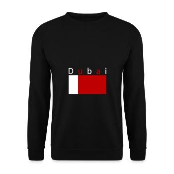 Dubai Flag United Arab Emirates - Unisex Sweatshirt - black - Front - Alina (178cm) & Michal (187cm)
