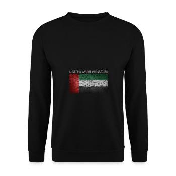 United Arab Emirates Flag UAE Dubai Abu Dhabi - Unisex Sweatshirt - black - Front - Alina (178cm) & Michal (187cm)