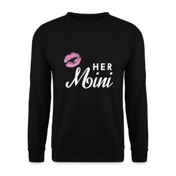 Partnerlook Couple Partner Paar Pärchen Familie - Unisex Pullover - Schwarz - Vorne - Alina (178cm) & Michal (187cm)