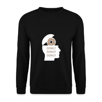 Donut Donut Donut Drôle De Design - Sweat-shirt Unisexe - noir - Devant - Alina (178cm) & Michal (187cm)