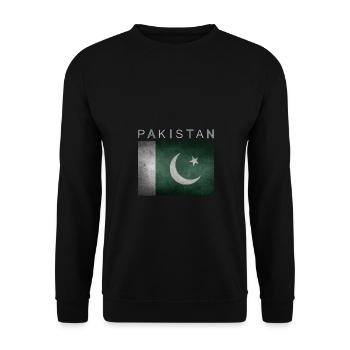Pakistan Flag - Unisex Sweatshirt - black - Front - Alina (178cm) & Michal (187cm)