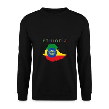 Drapeau de la carte de l’Éthiopie - Sweat-shirt Unisexe - noir - Devant - Alina (178cm) & Michal (187cm)