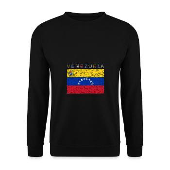 Venezuela Flag Caracas - Unisex Sweatshirt - black - Front - Alina (178cm) & Michal (187cm)