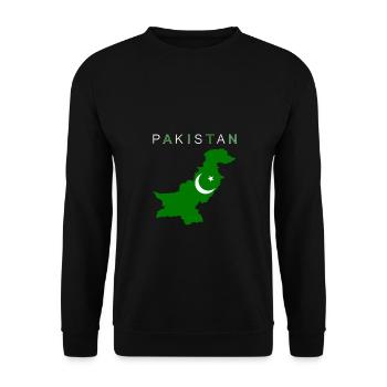 Drapeau de la carte du Pakistan - Sweat-shirt Unisexe - noir - Devant - Alina (178cm) & Michal (187cm)