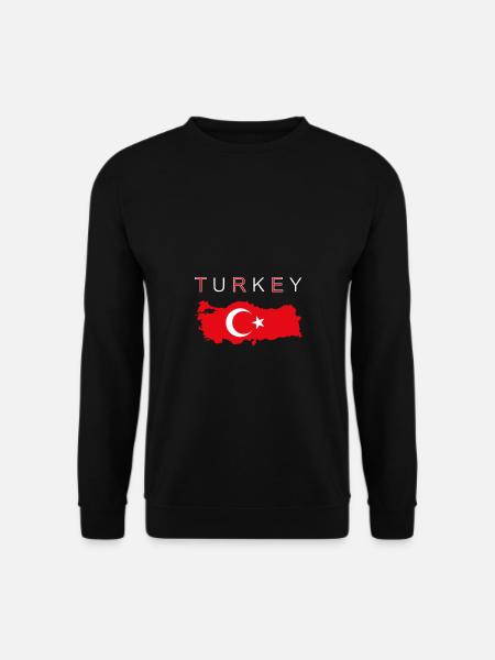 Turkey Map Flag Ankara Istanbul - Unisex Sweatshirt - black