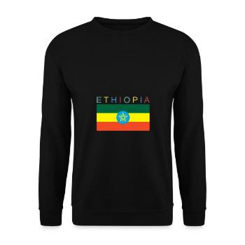 Ethiopia Flag Africa - Unisex Sweatshirt - black - Front - Alina (178cm) & Michal (187cm)