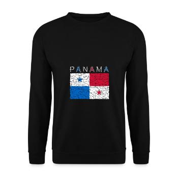 Panama Flag - Unisex Sweatshirt - black - Front - Alina (178cm) & Michal (187cm)