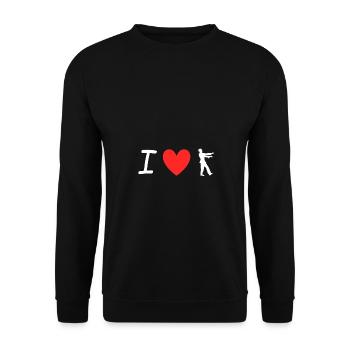 J’adore Zombies Funny - Sweat-shirt Unisexe - noir - Devant - Alina (178cm) & Michal (187cm)