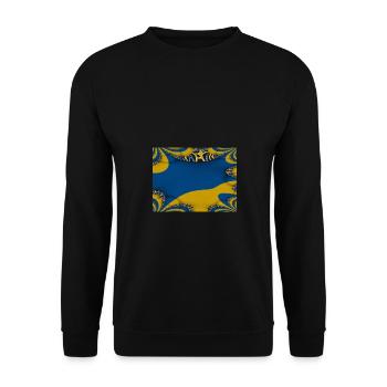 Drapeau de l’Ukraine Art Design Kiev - Sweat-shirt Unisexe - noir - Devant - Alina (178cm) & Michal (187cm)