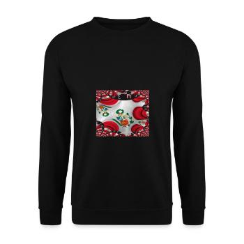 Peru Flagge Lima Südamerika - Unisex Pullover - Schwarz - Vorne - Alina (178cm) & Michal (187cm)
