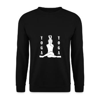 Yoga Woman Spirituality Sports Hobby Meditation - Unisex Sweatshirt - black - Front - Alina (178cm) & Michal (187cm)