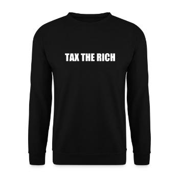 Tax the rich - Sweat-shirt Unisexe - noir - Devant - Alina (178cm) & Michal (187cm)