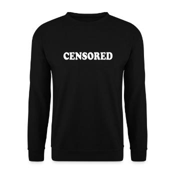 censored - Unisex Sweatshirt - black - Front - Alina (178cm) & Michal (187cm)